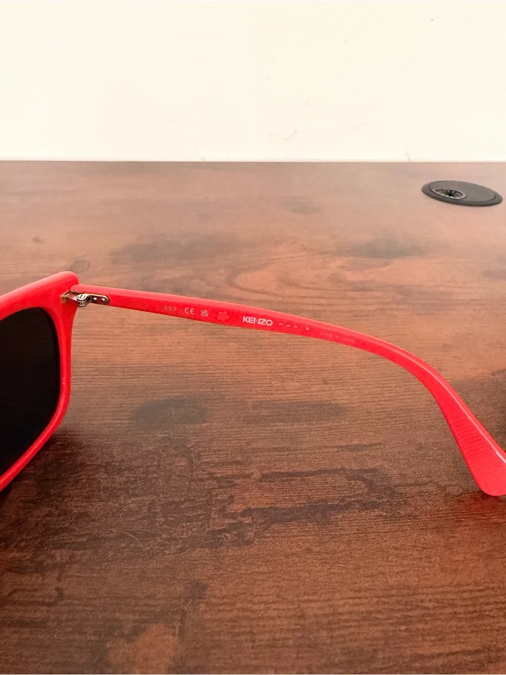 Kenzo Limited Edition 219/252 Red Sunglasses Black Lenses Italy